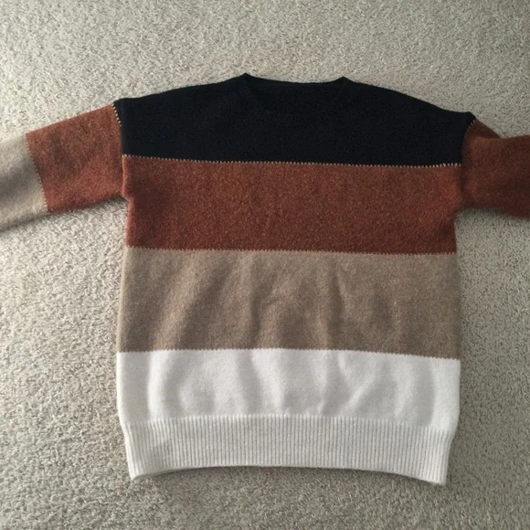 Striped Warm Thick Sweater - Picture 2 of 6
